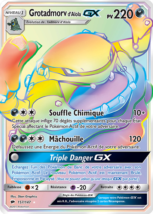 Carte Pokemon Gros Tas De Morve Muk de Alola-GX #157/160 » Sol y Luna - Sombras Ardientes - Pokémon Paraíso
